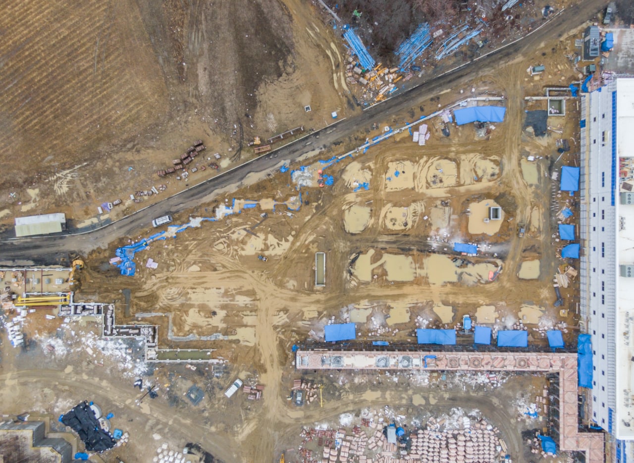 Exhibition center construction progress